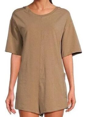 FP Movement by Free People Hot Shot Tee Romper/Mocha Latte